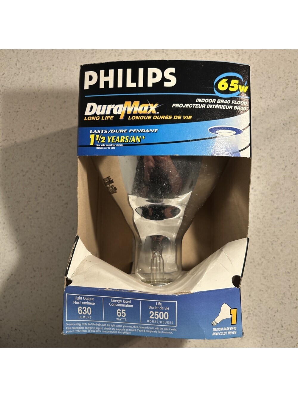 Philips Duramax 65W BR40 Indoor Flood Bulb 5" 630 lumens